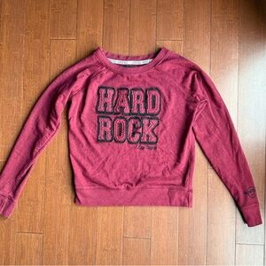 Hard Rock Cafe Burgundy Long Sleeve Tee